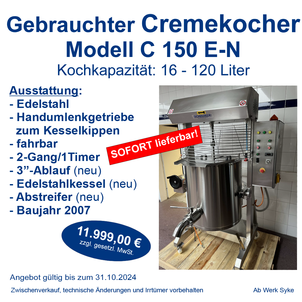 Gebrauchter Cremekocher C 150 E-N