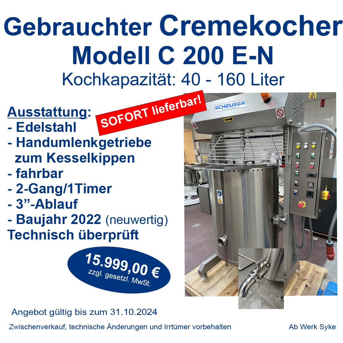 Gebrauchter Cremekocher C 200 E-N