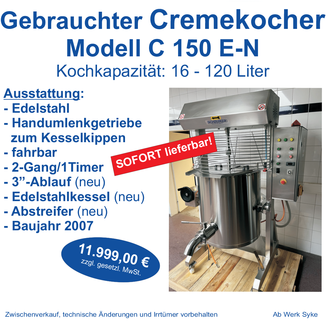 Gebrauchter Cremekocher C 150 E-N