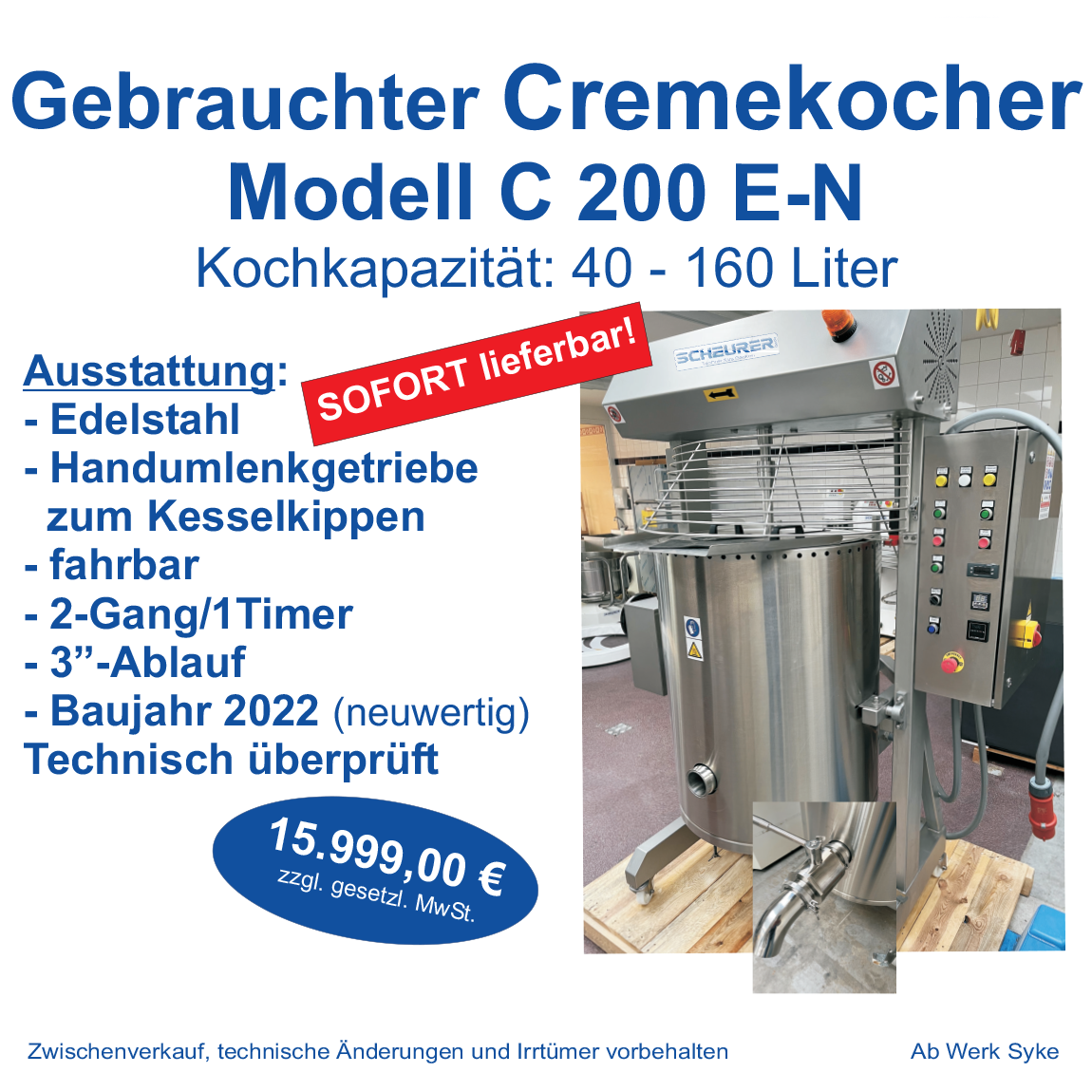 Gebrauchter Cremekocher C 200 E-N